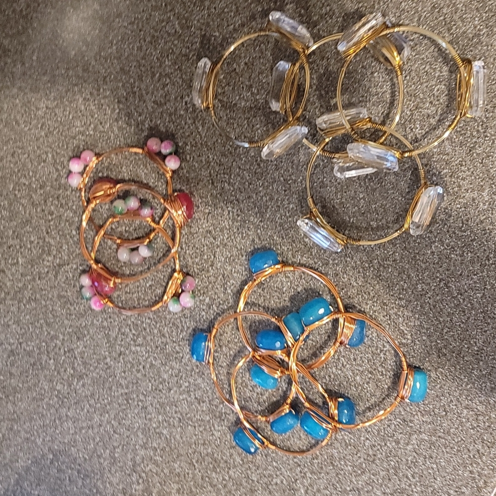 Lot Of Wire Bangles. 11 Total